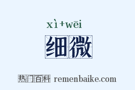 细微是什么意思的图片
